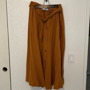 Nectar Midi Skirt Yellow